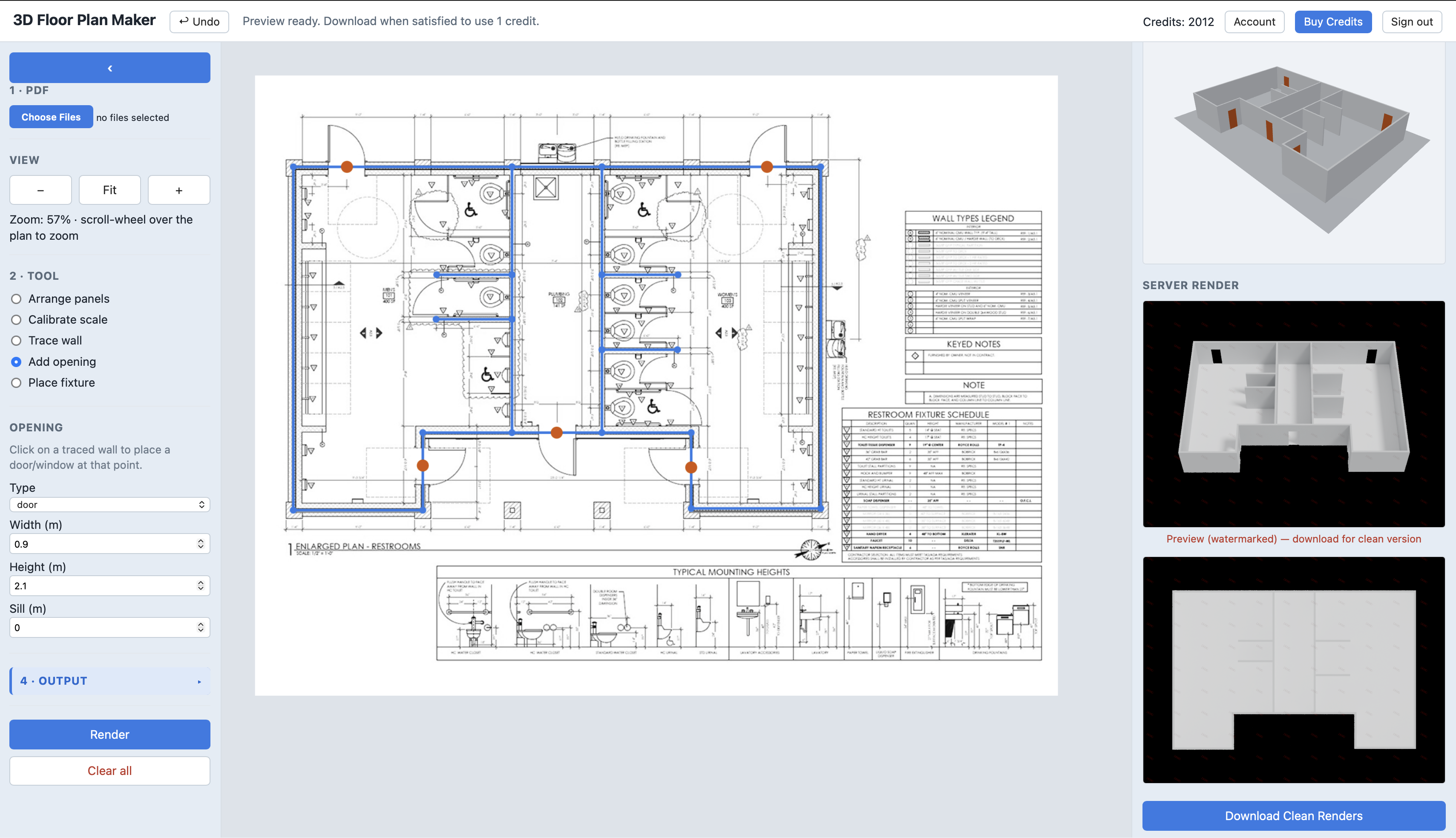 Building 2 traced in the tool
